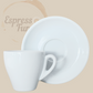 Nuova Point Milano Caffè Espressotasse weiß 65ml - 6 Tassen Unterteller Espresso Furore