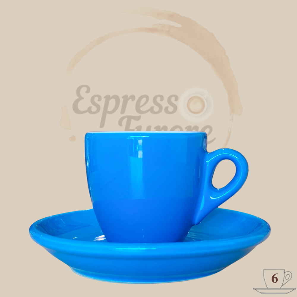 Nuova Point Palermo Caffè Espressotasse blau 56ml - 6 Tassen Espresso Furore