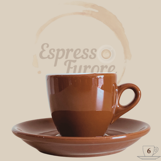 Nuova Point Palermo Caffè Espressotasse braun 56ml - 6 Tassen Espresso Furore