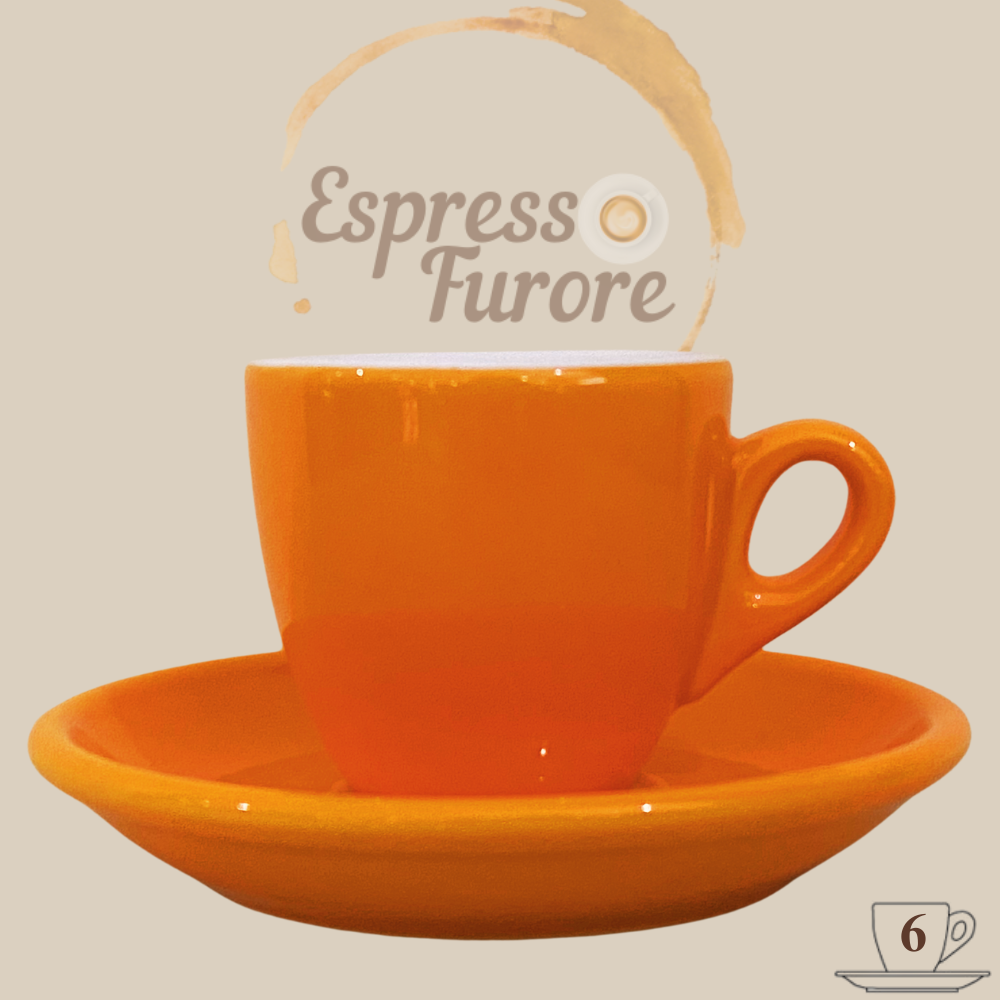 Nuova Point Palermo Caffè Espressotasse orange 56ml - 6 Tassen Espresso Furore