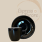 Nuova Point Palermo Caffè Espressotasse schwarz 56ml - 6 Tassen Espresso Furore Unterteller