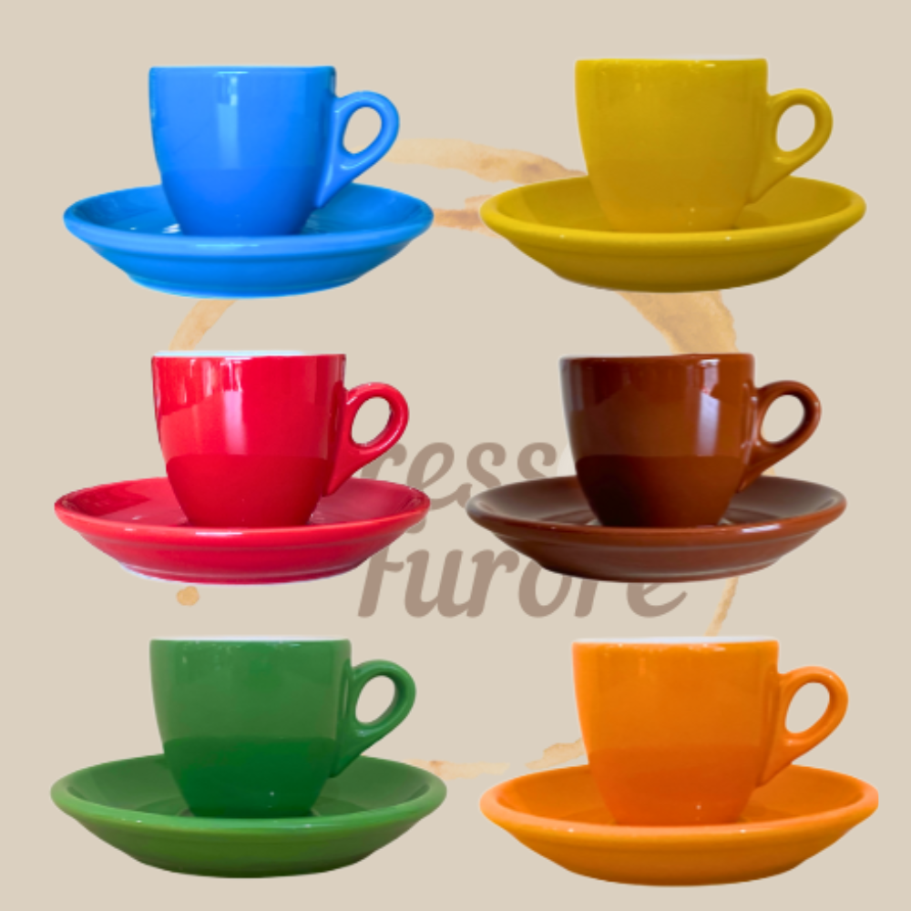 Nuova Point Palermo Caffè Espressotassen bunt in 6 Farben Espresso Furore