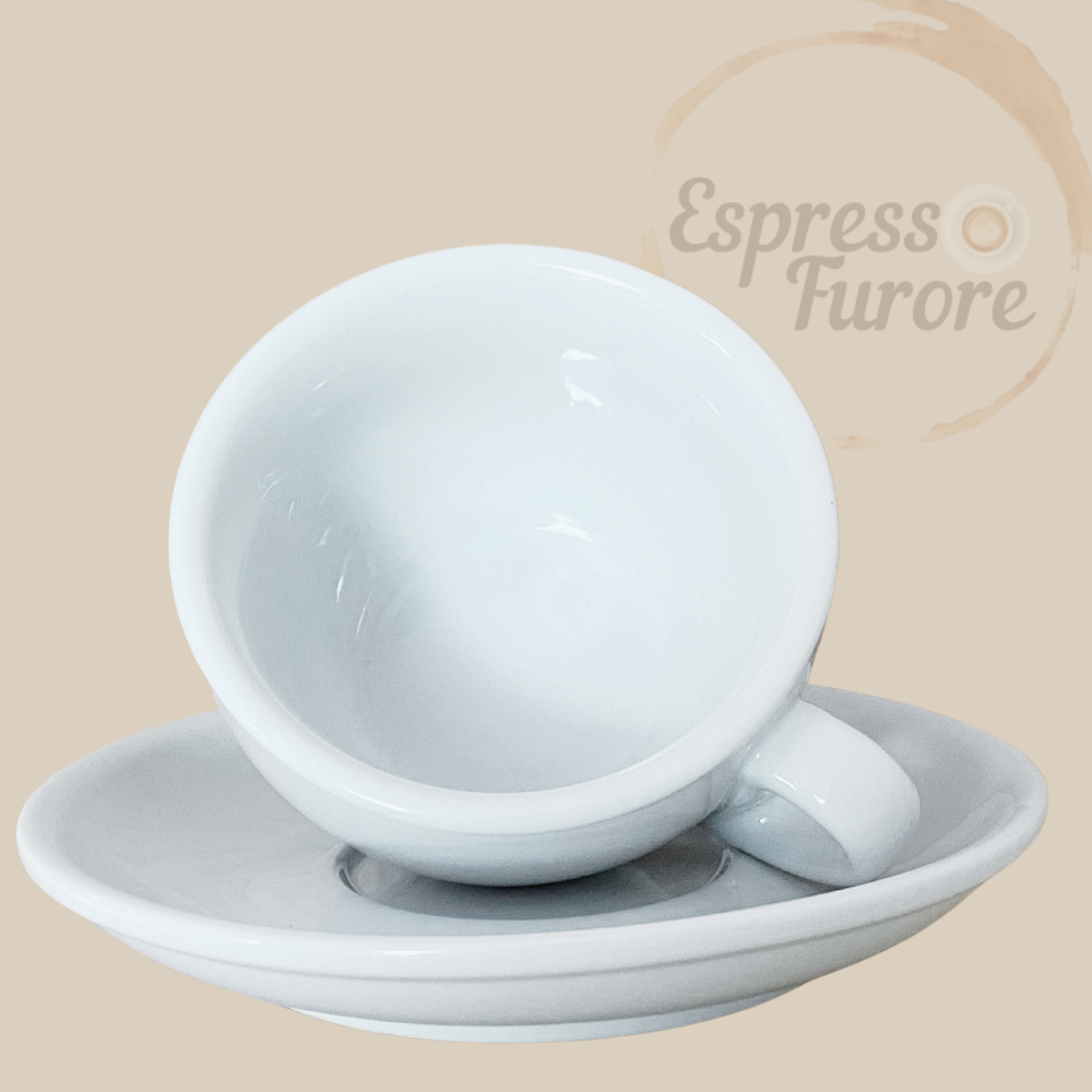 Nuova Point Palermo Caffè Cappuccinotasse weiß 200ml - 6 Tassen Innentasse Espresso Furore