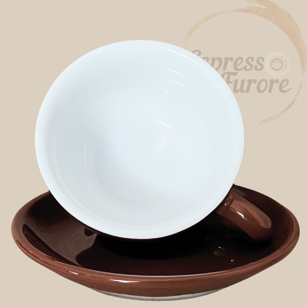 Nuova Point Palermo Caffè Lattetasse braun 290 ml - 6 Tassen Innentasse Espresso Furore