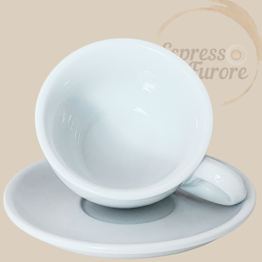 Nuova Point Palermo Caffè Lattetasse weiß 260 ml - 6 Tassen Innentasse Espresso Furore