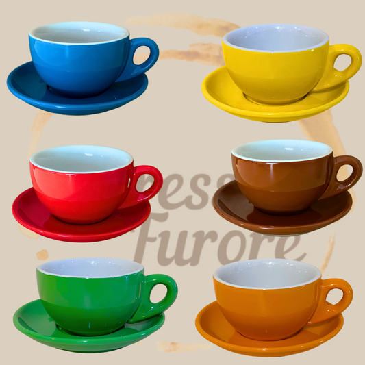 Nuova Point Palermo Caffè Cappuccinotassen bunt in 6 Farben – espresso-furore