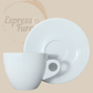 Nuova Point Portofino Caffè Cappuccinotasse weiß 190ml - 6 Tassen Unterteller Espresso Furore