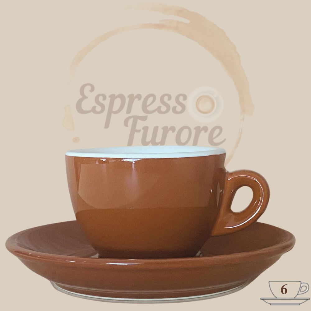 Nuova Point Sorrento Caffè Espressotasse braun 62ml - 6 Tassen Espresso Furore