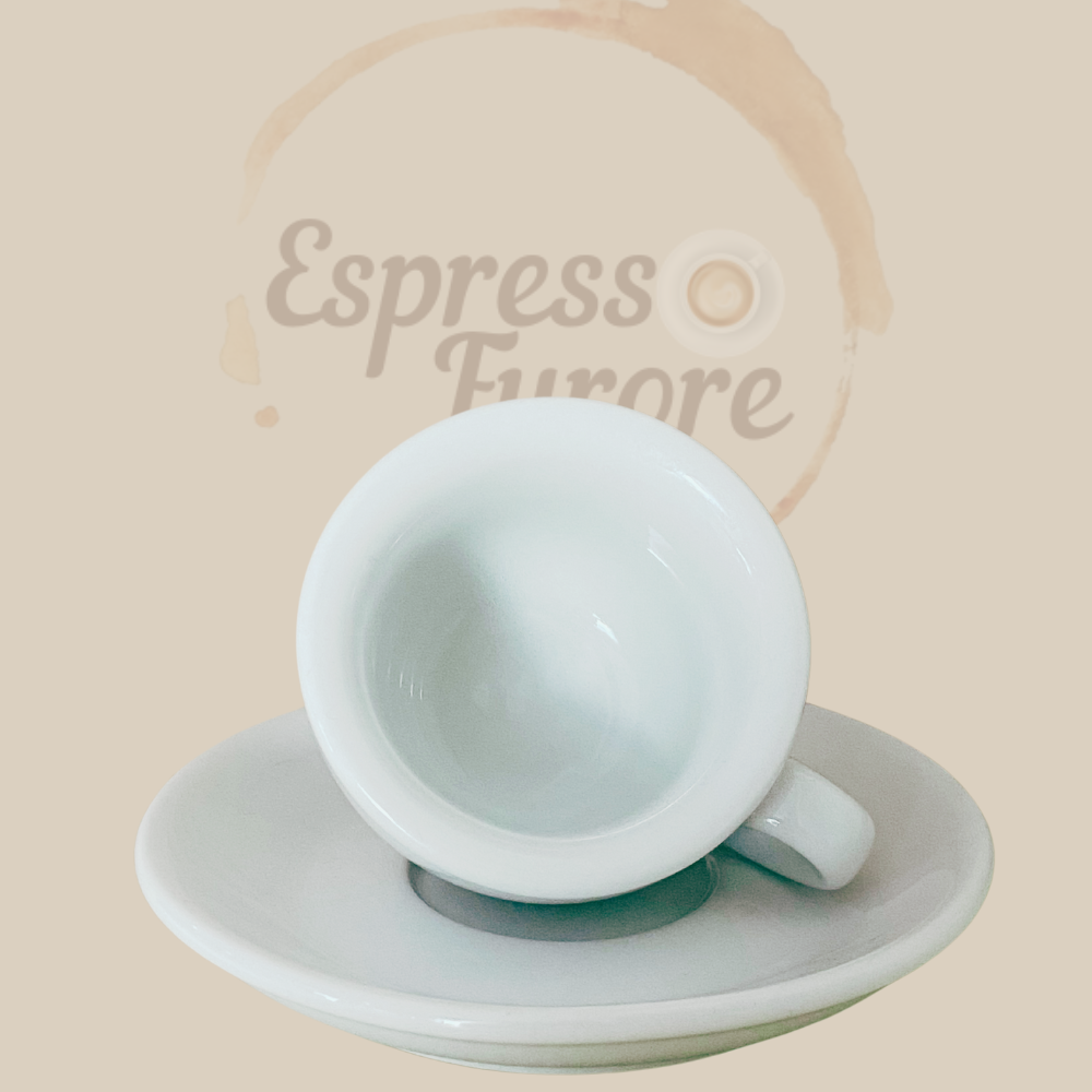 Nuova Point Sorrento Caffè Espressotasse weiß 62ml - 6 Tassen Innentasse Espresso Furore