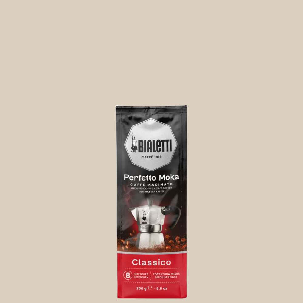 Bialetti Perfetto Moka CLASSICO gemahlen 250g