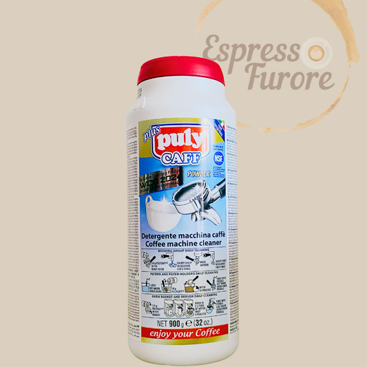 Puly Caff Plus NSF Powder Kaffeefettreiniger, Reinigungspulver für Kaffeemaschinen 900g Espresso Furore