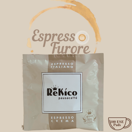 Rekico ESE Kaffeepads ESPRESSO CREMA 100 Pads 700g  – Für echte Charakterköpfe