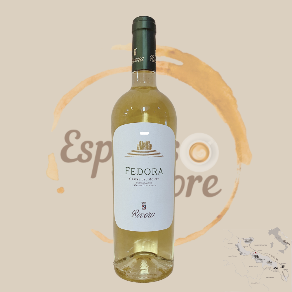 Rivera Fedora - Weißwein 750ml 12,5% Vol. Alkohol - 6 Flaschen Espresso Furore