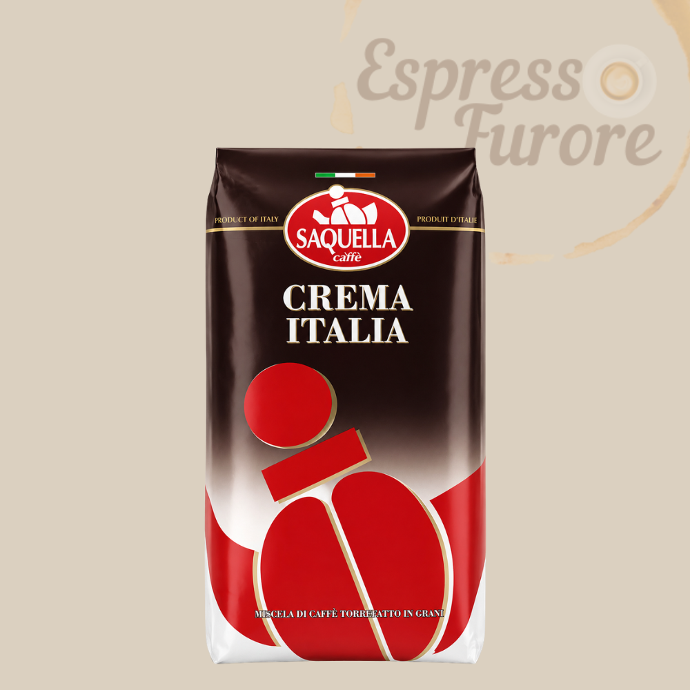 Saquella Crema Italia 1000g ganze Bohnen – ausgewogen, weich, mit feiner Süße Espresso Furore