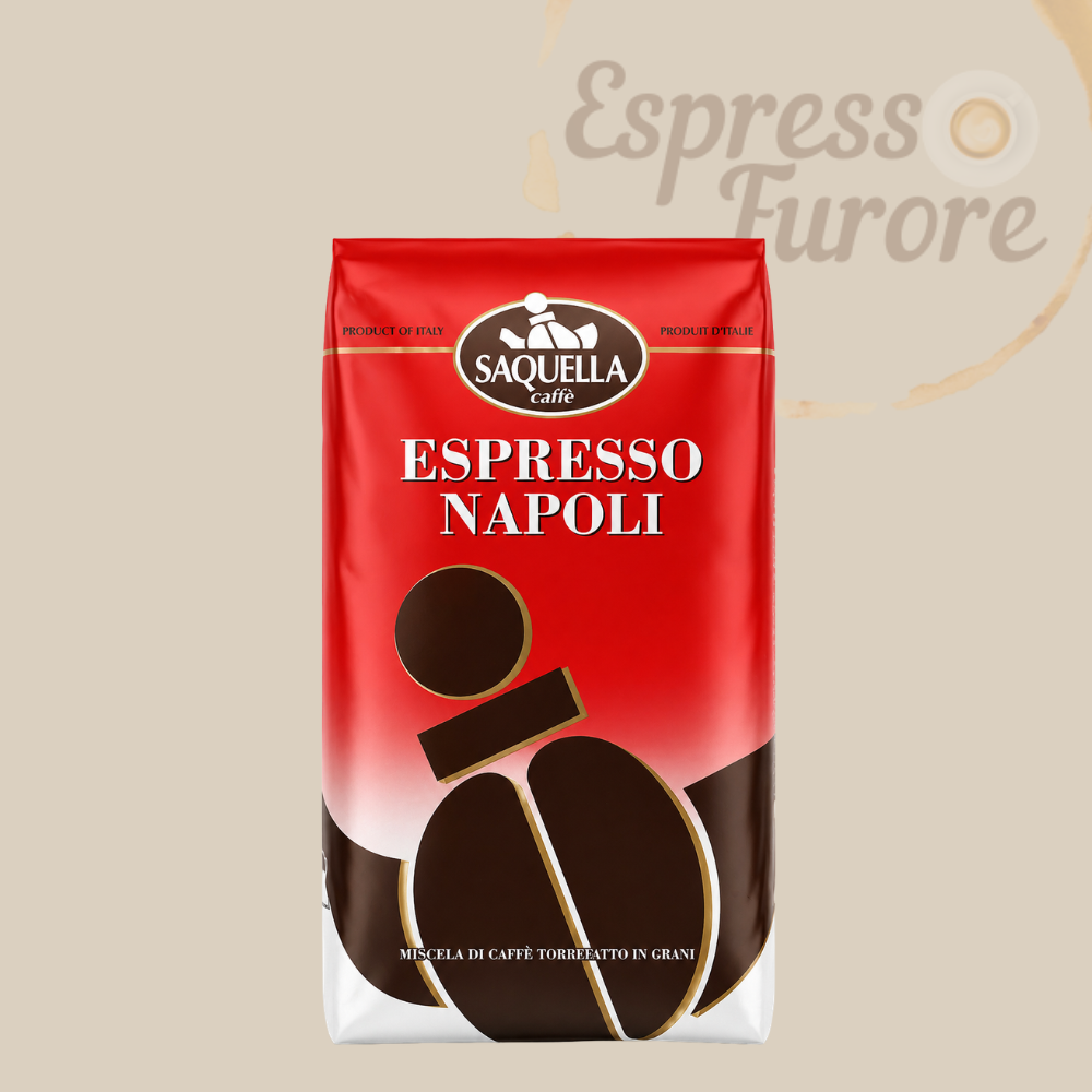 Saquella Espresso Napoli 1000g ganze Bohnen - kräftig, cremig, karamellig-süß Espresso Furore
