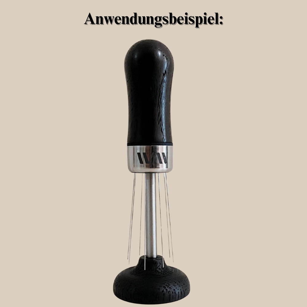 Wiedemann Manufaktur WDT Stand aus edler Räuchereiche Anwendungsbeispiel Espresso Furore